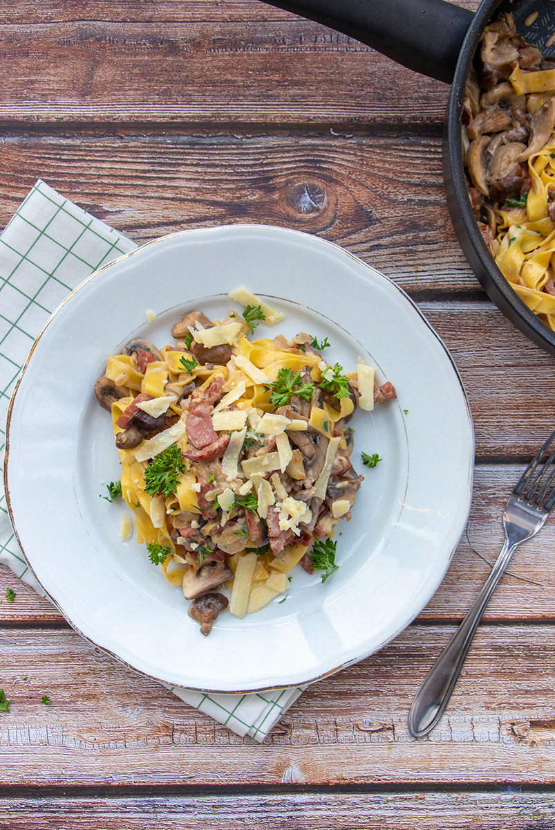 Pasta met paddenstoelen