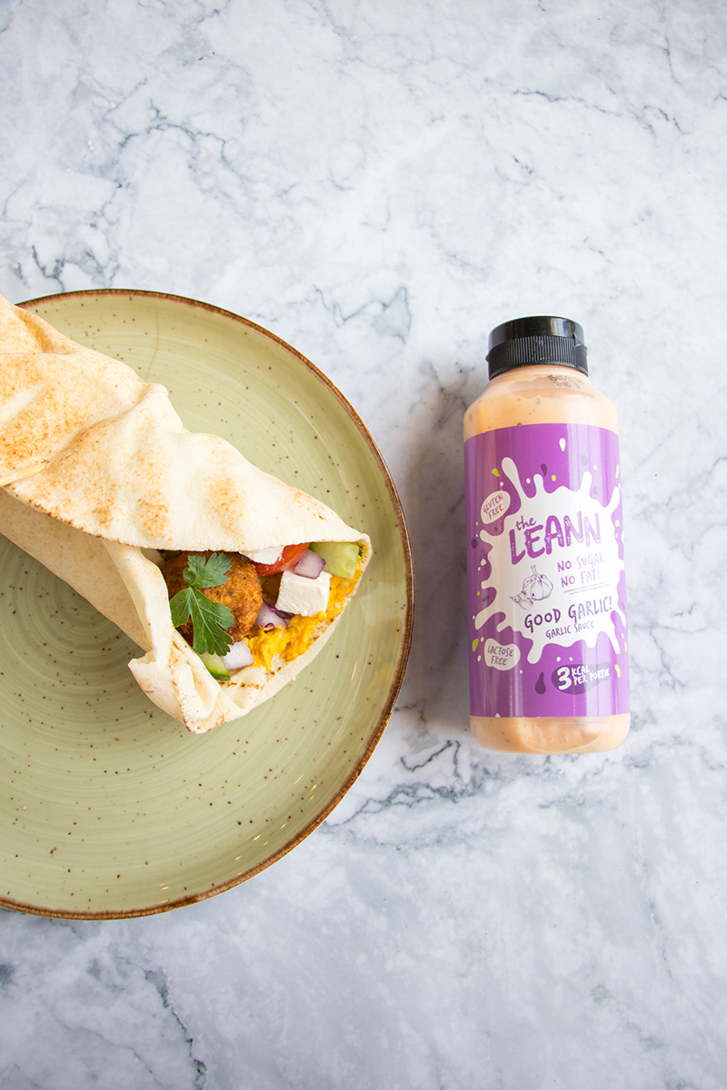 Flatbread met falafel