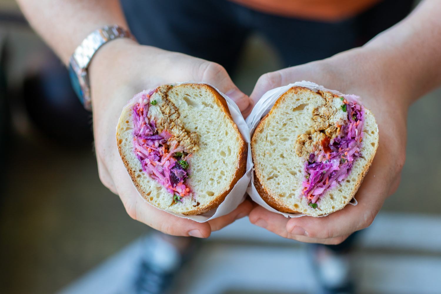 Broodje pulled chicken